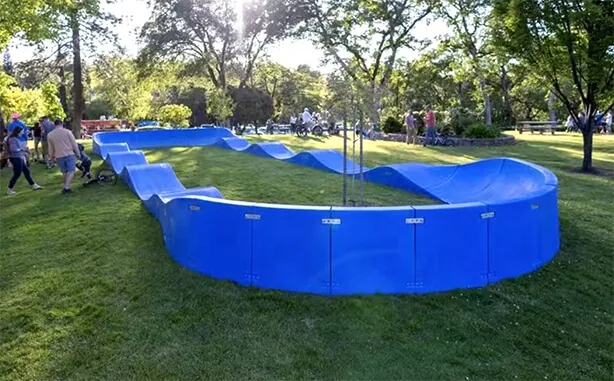 Key pump track features: berms, rollers and jumps